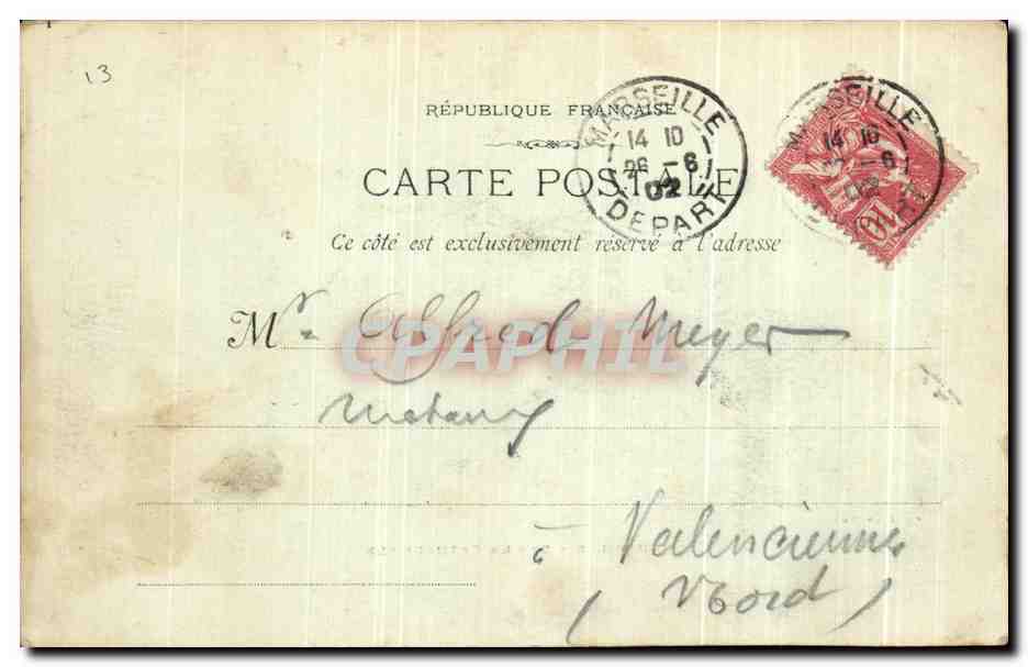 CPA Marseille La Cathedrale — Rückseite