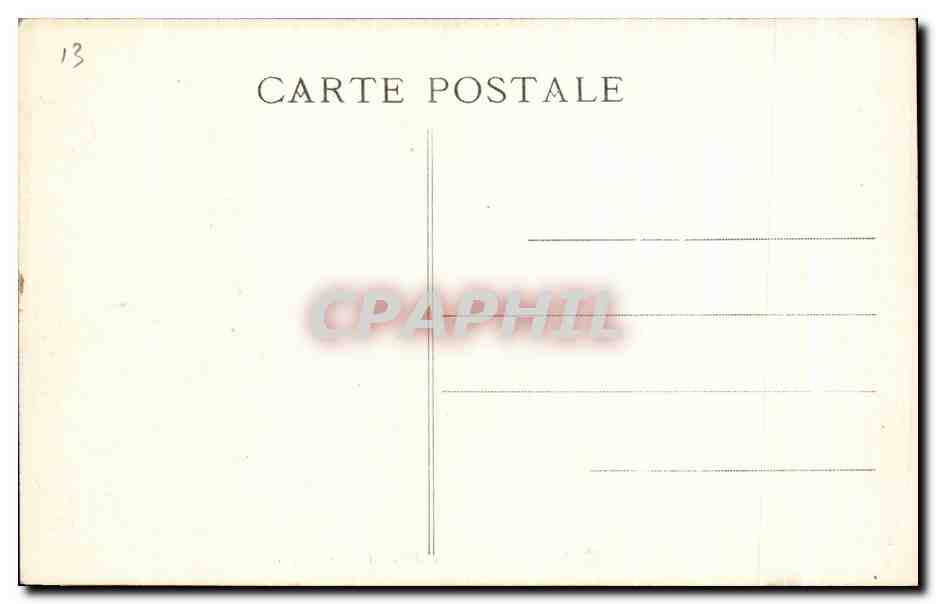 CPA Marseille Hotel De Ville — Verso