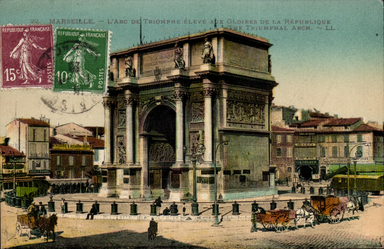 CPA Marseille L'Arc De Triomphe eleve aux gloires de la Republique