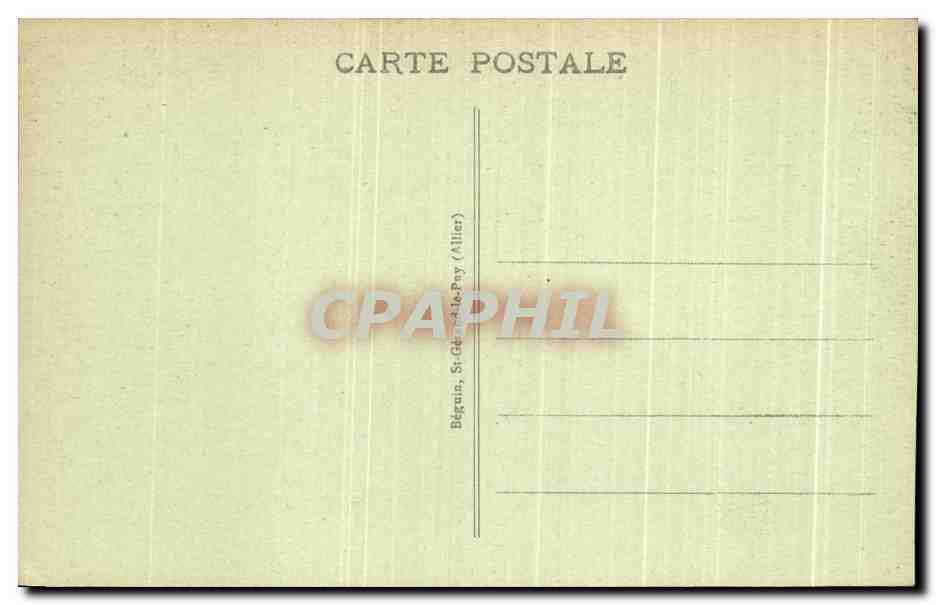 CPA Vichy Les Grands Parcs — Verso