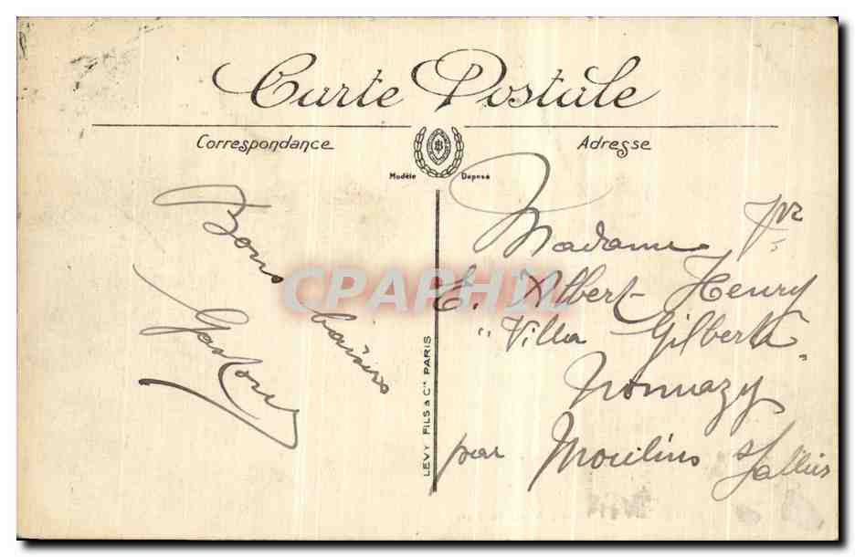 CPA Vichy Un Coin du Nouveau Parc — Verso