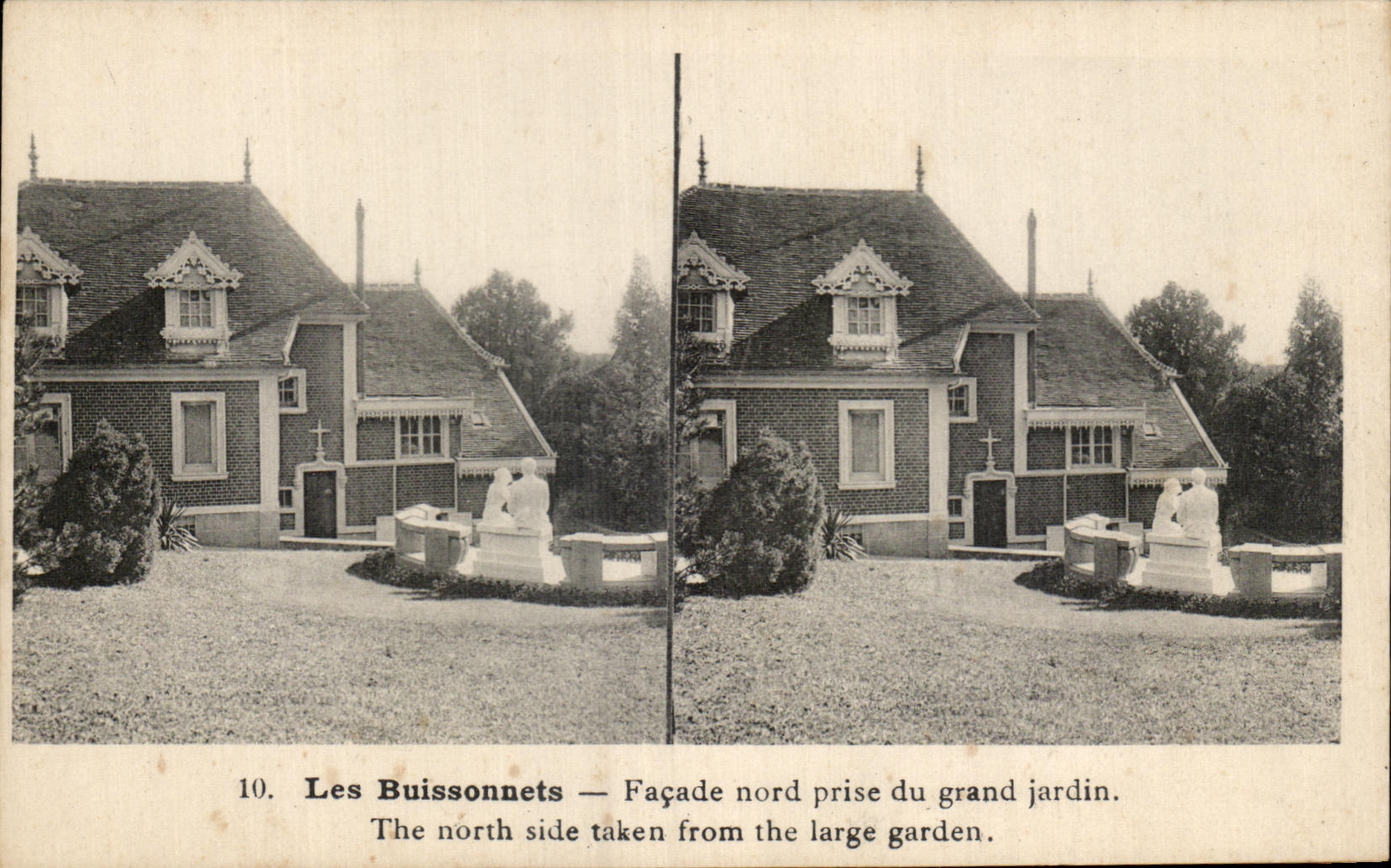 Les Buissonnets — Nordfassade vom großen Garten aus — Verleger: Bérenger, n°10