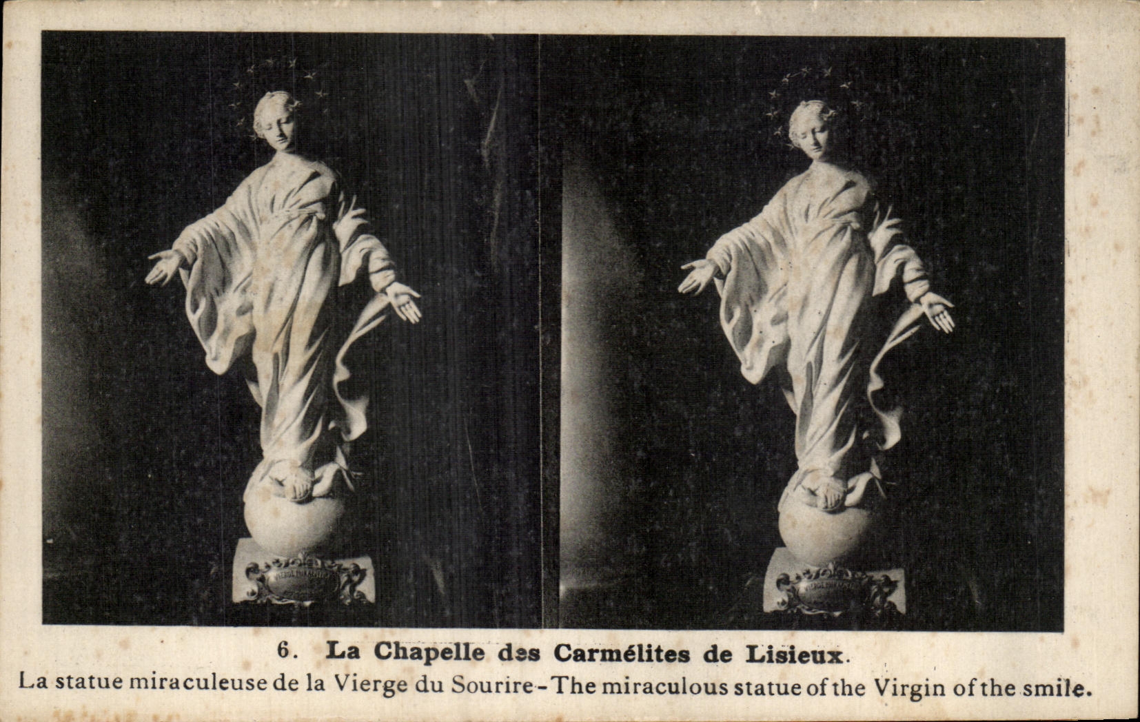 CPA La Chapelle Des Carmelites de Lisieux La Statue Miraculeuse De La Vierge Du Sourire