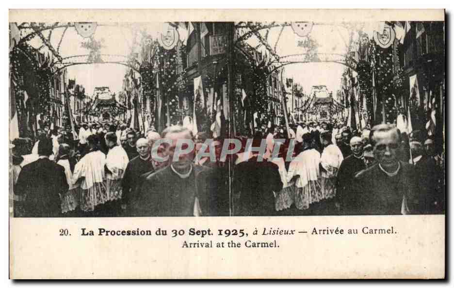 La Procession du 30 Sept. 1925, à Lisieux — Arrivée au Carmel — Édition Strad