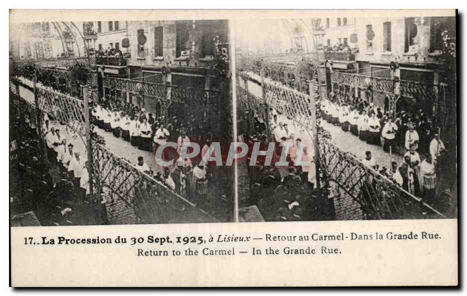 La Procession du 30 Sept. 1925, à Lisieux — Retour au Carmel — Dans la Grande Rue