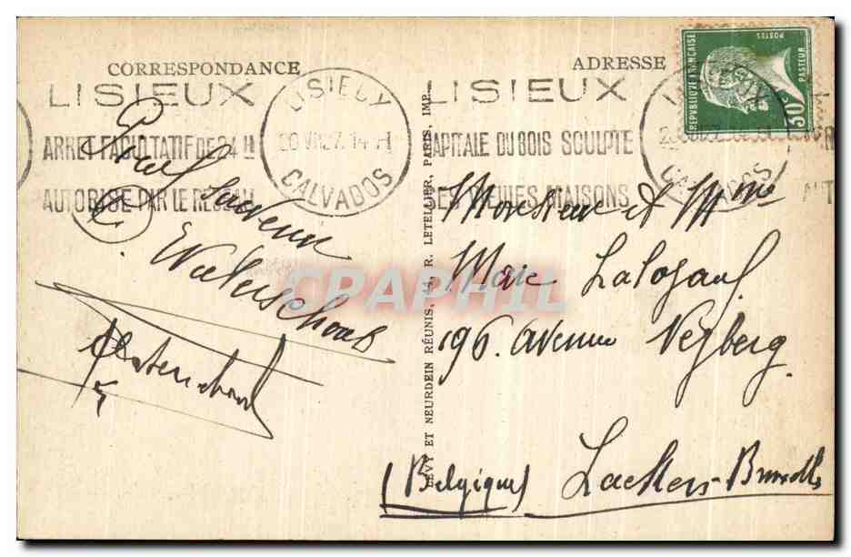 Lisieux — Vieilles Maisons rue aux Fèvres — LL — Rückseite