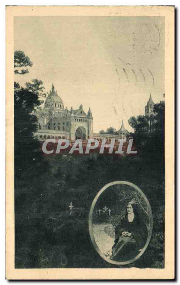 CPA Basilique de Lisieux Vue des jardins du Carmel Bernadette