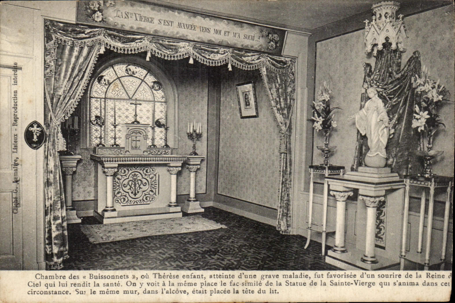Chambre des « Buissonnets » — Thérèse enfant — Clède G. Lemaître, reproduction interdite