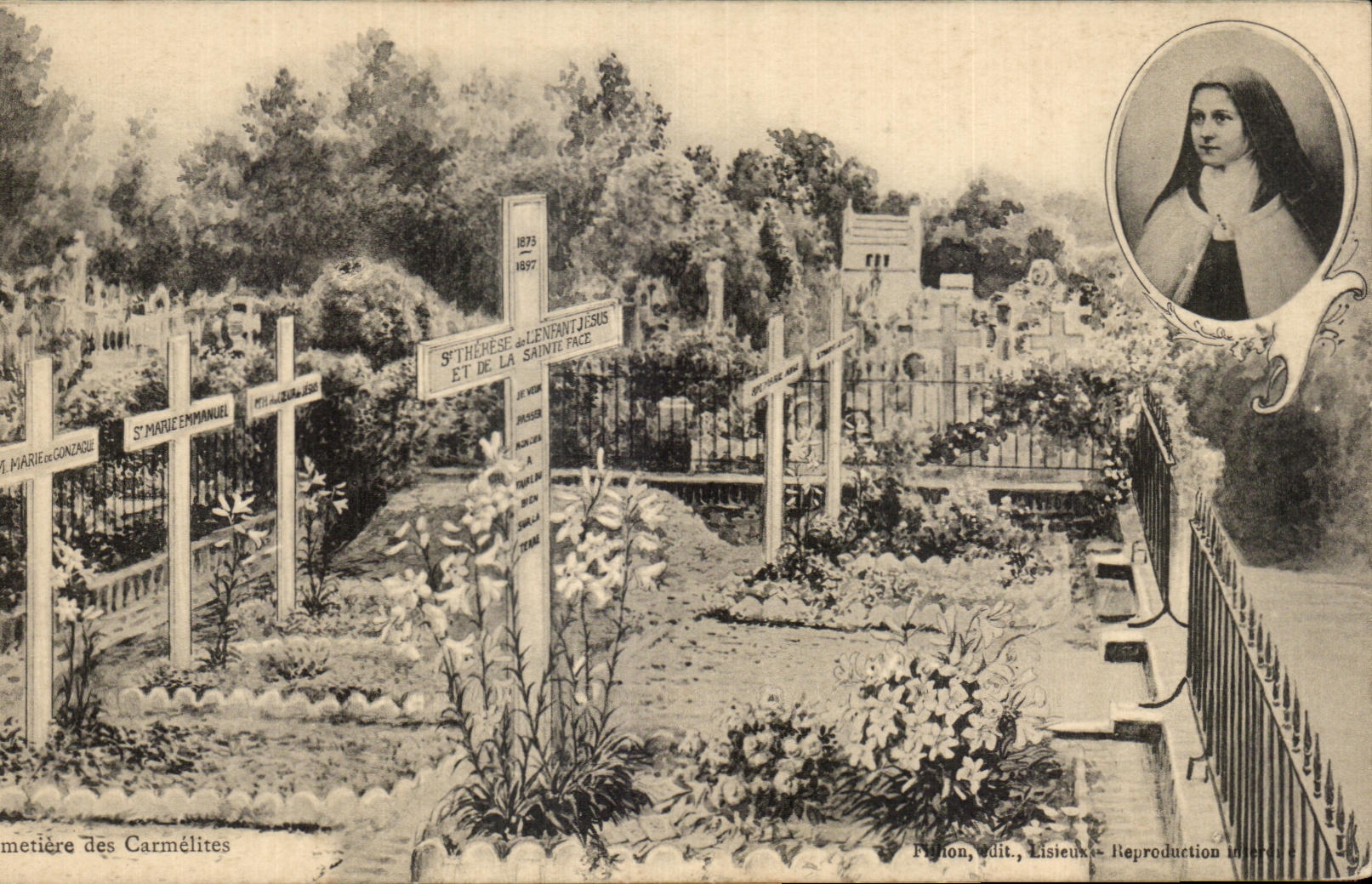 CPA Lisieux Bernadette Cimetiere