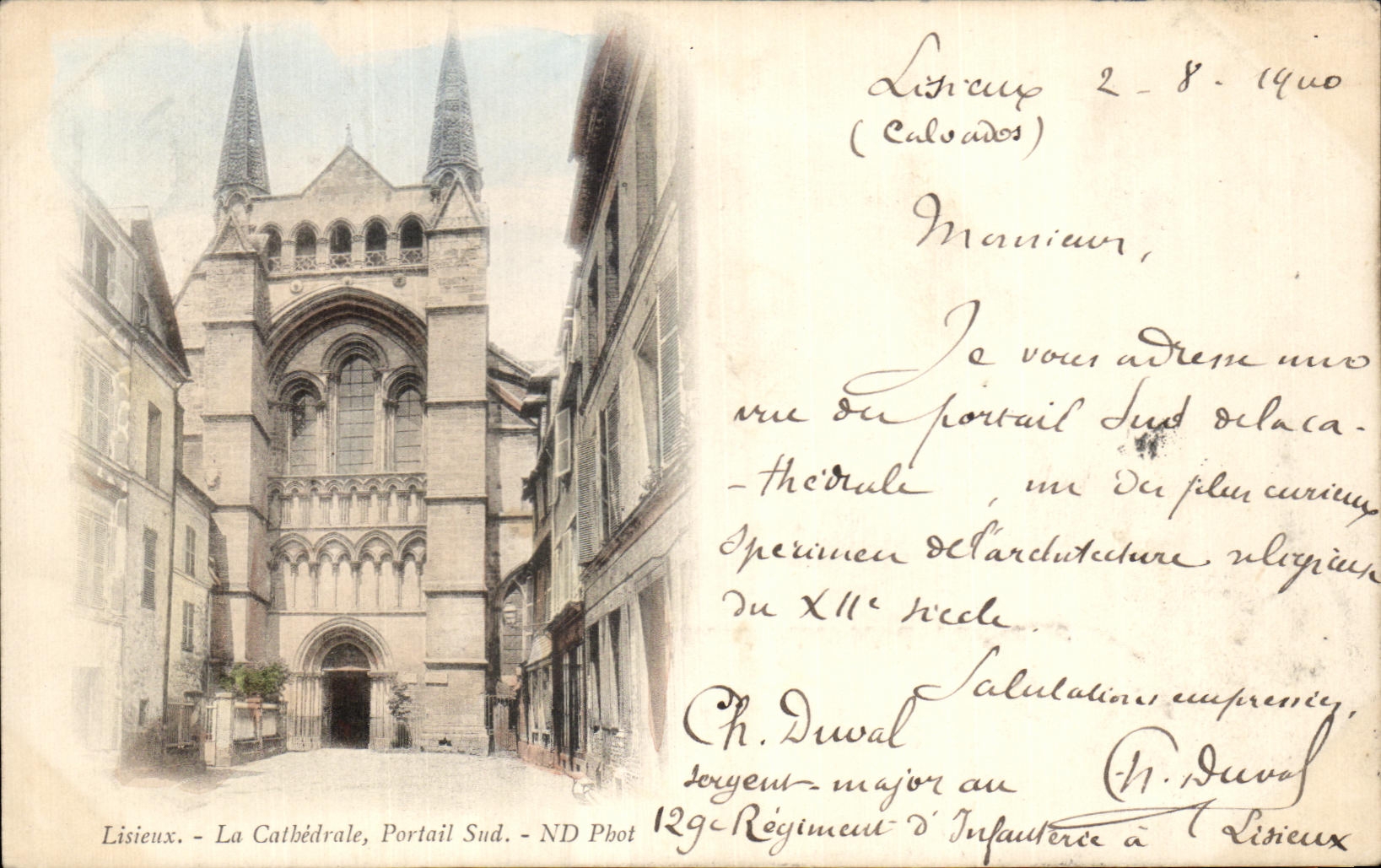 CPA Lisieux La Cathedrale Portail Sud