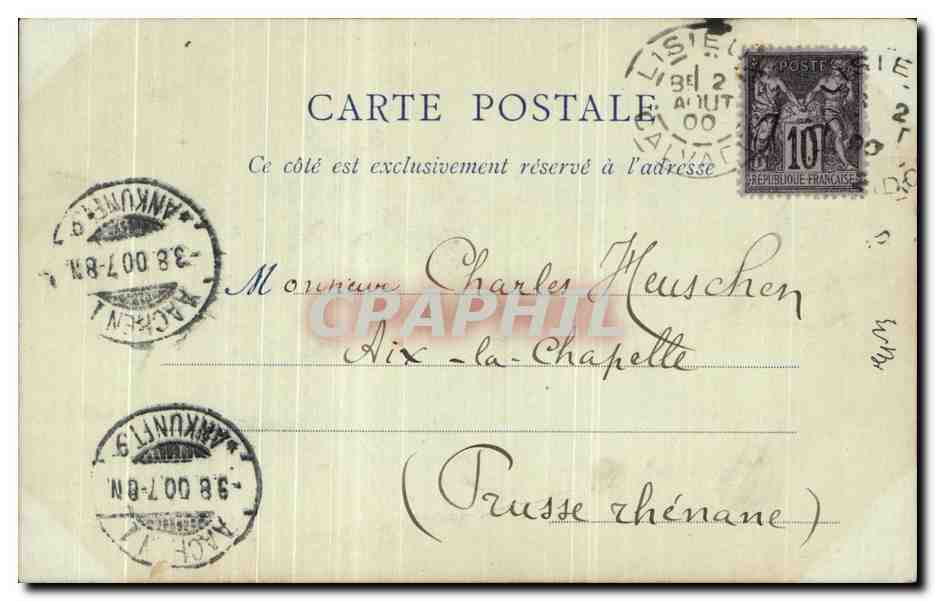 CPA Lisieux La Cathedrale Portail Sud — Rückseite
