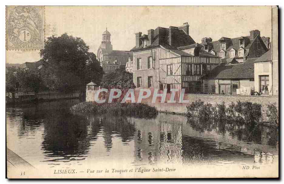Lisieux — Blick auf die Touques und die Kirche Saint-Desir — A.G. Phot