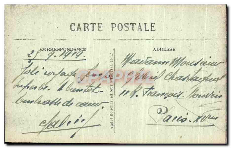 CPA Tours Jardin Des Perbendes D'Oe Aspect Printannier — Rückseite