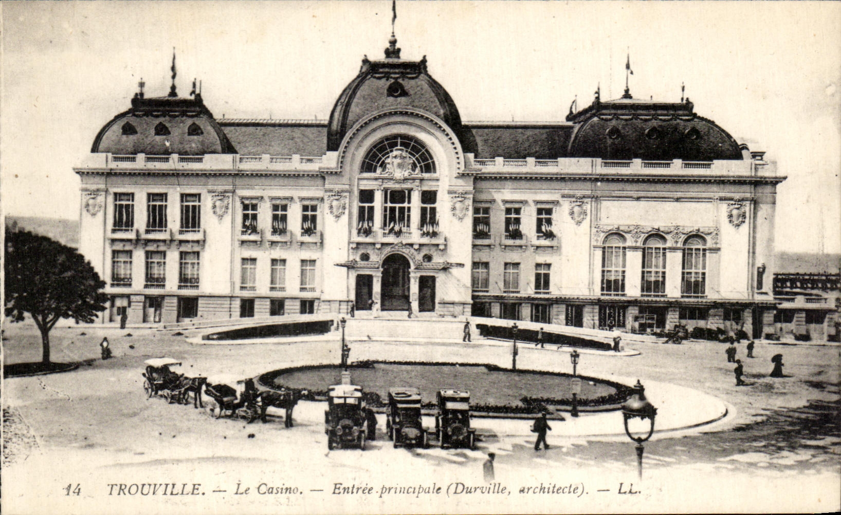 CPA Trouville Le Casino Entree Principale