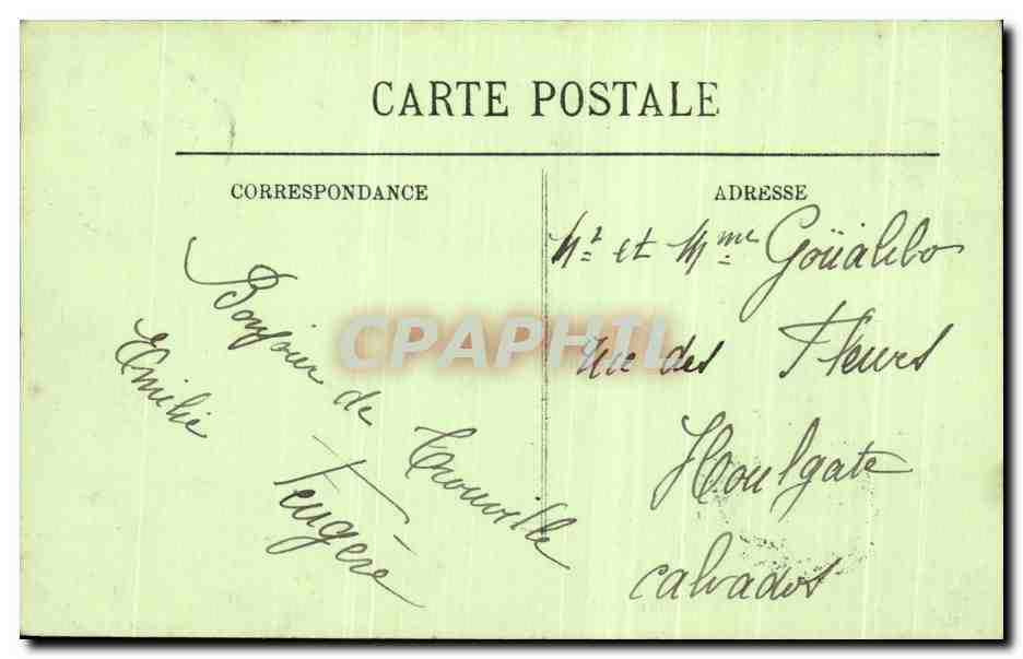 CPA Trouville La Jetee Promenade — Verso