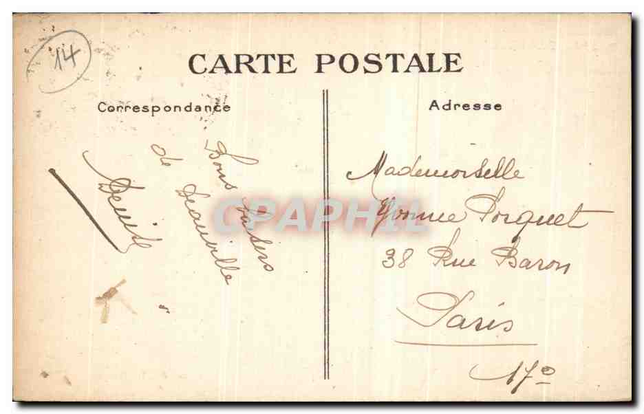 CPA Troucolle L'Entree Du Port A Marce Basse Bateau — Verso