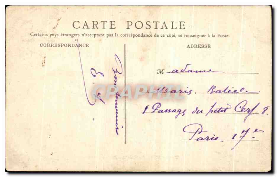 CPA Troucolle La Cote Des Roches Noires — Verso