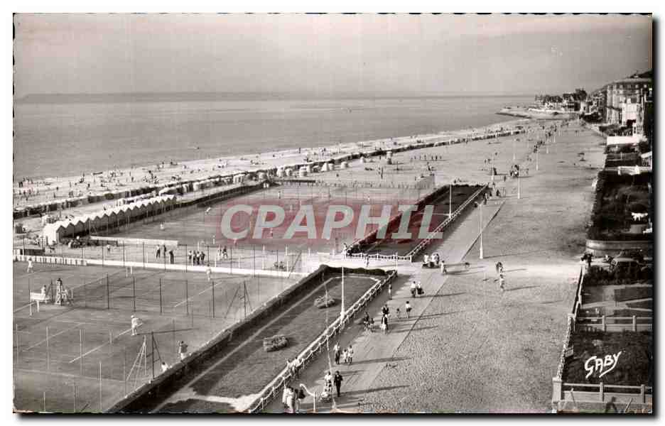 CPA Troucolle Deauville Les Tennis Et La Plage