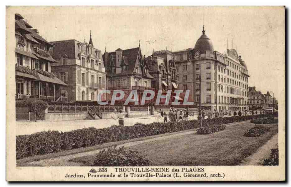 CPA Troucolle Reine Des Plages Jardins Promenade