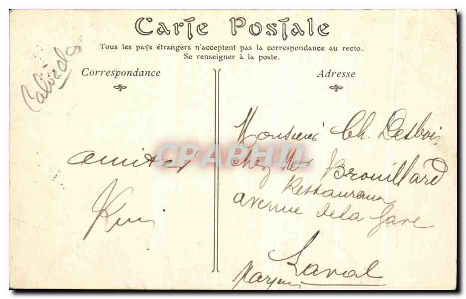 CPA Trouville Sur Mer La promenade de la plage — Verso