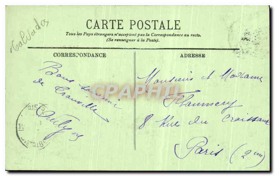 CPA Trouville Les Planches — Verso