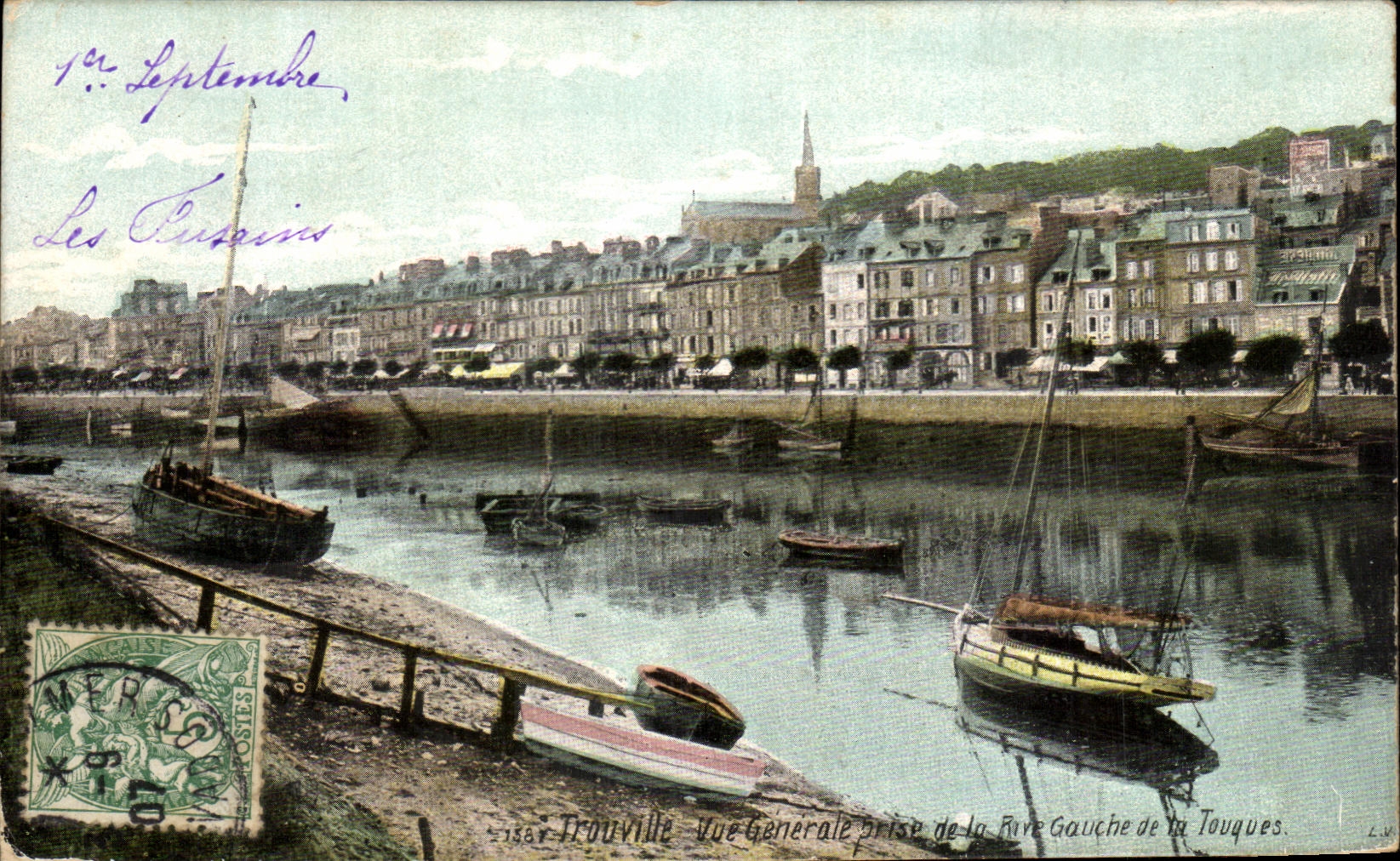 Trouville — Vue Générale prise de la Rive Gauche de la Touques — L.V. & Cie, Paris, n° 1567