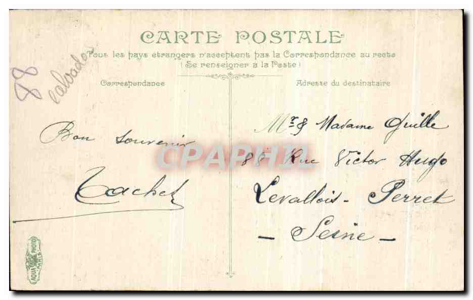 CPA Trouville La jetee promenade par gros temps — Rückseite