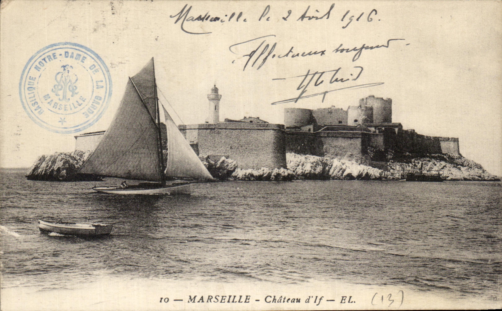 CPA Marseille Chateau d'IF Bateau 