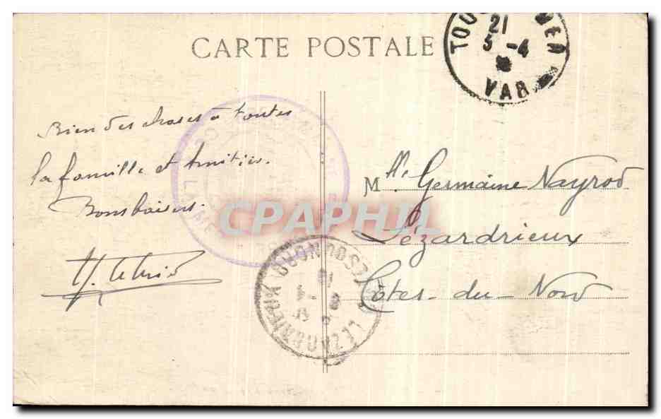 CPA Marseille Chateau d'IF Bateau  — Verso
