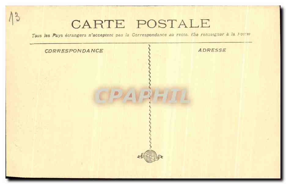 CPA Marseille Notre De La Garde — Verso