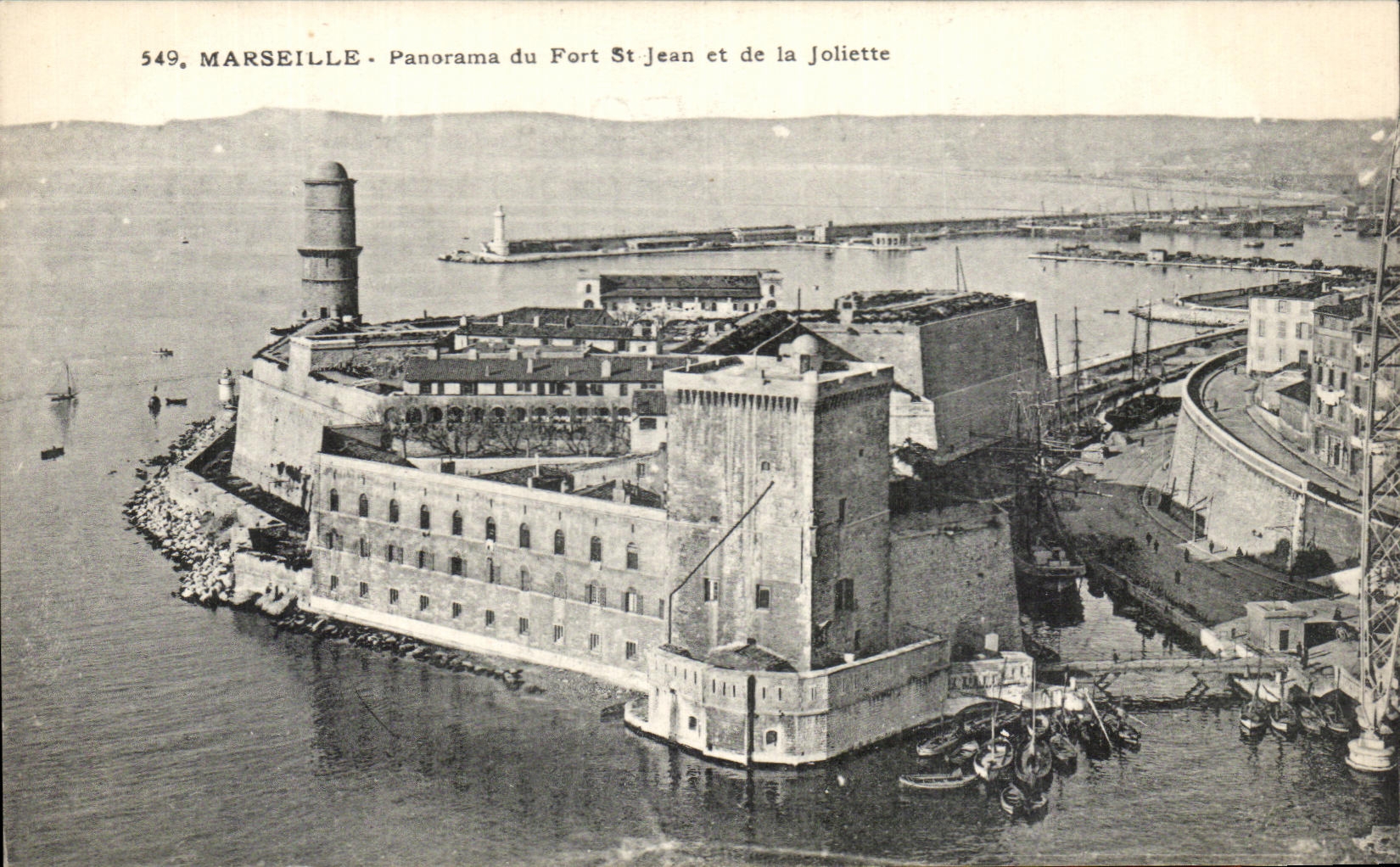 CPA Marseille Panorama Du Fort Jean Et De La Joliette