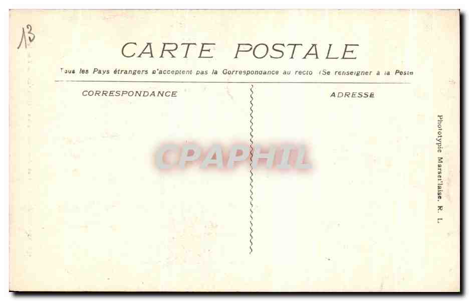 CPA Marseille Les Ascenseurs de La Garde — Verso