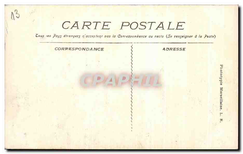 CPA Marseille Coucher de Soleil Bateaux — Verso