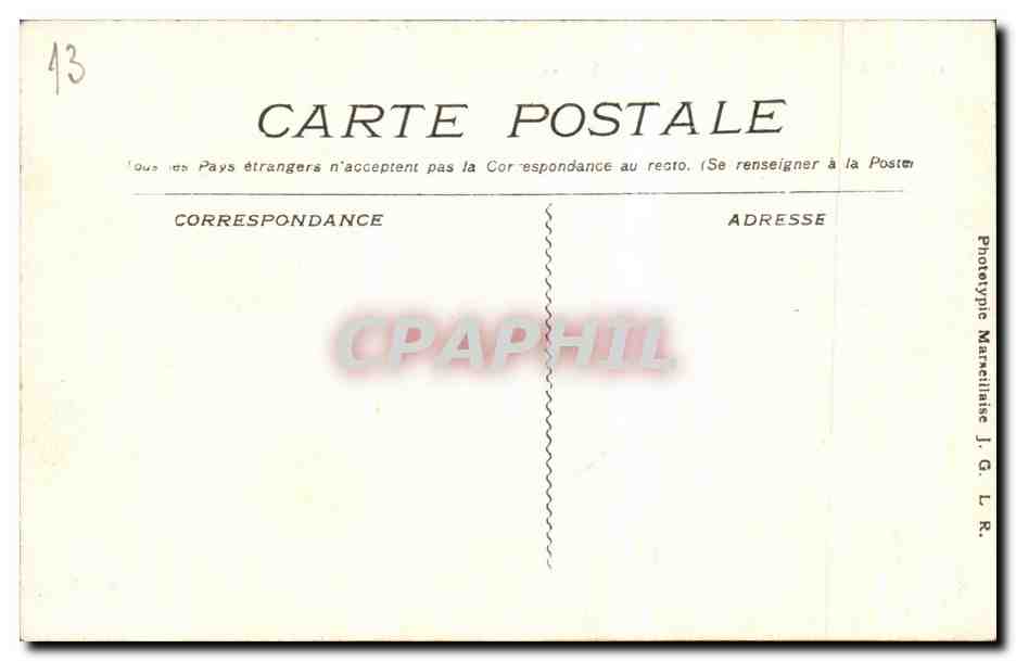 CPA Marseille La Jetee Effet de Vagues — Rückseite