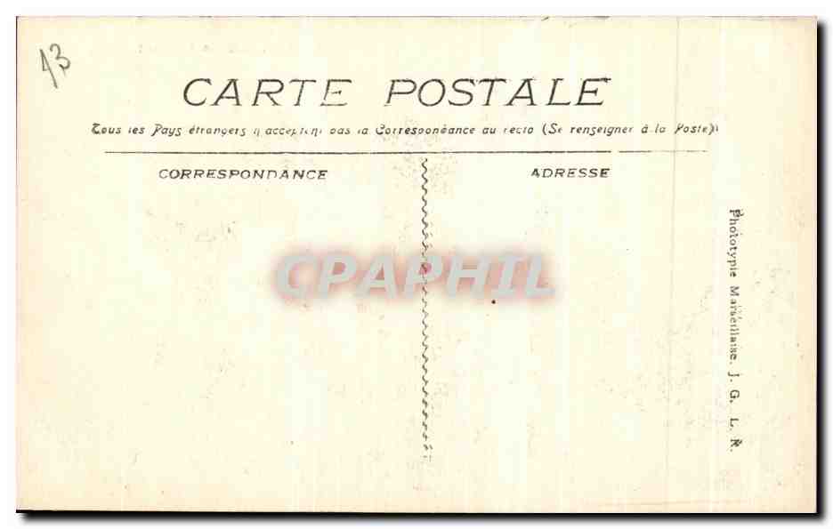 CPA Marseille A travers les Pins — Back