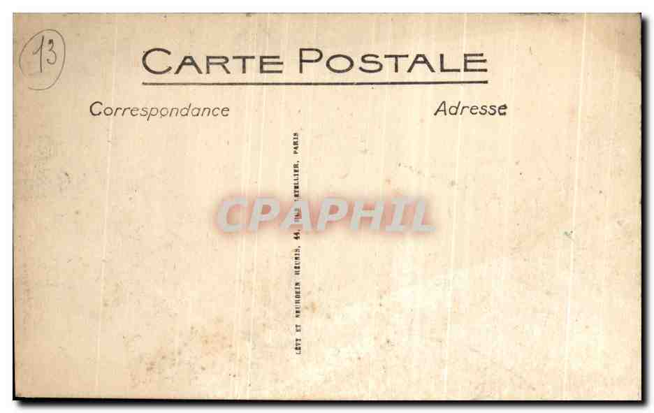 CPA Marseille La Cannebiere — Verso