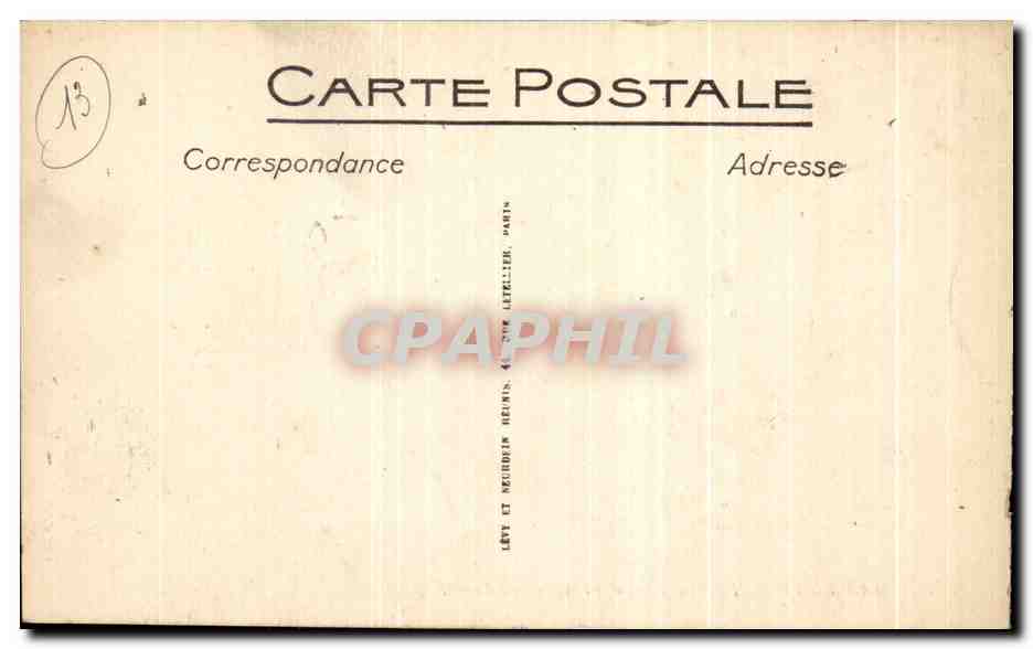 CPA Marseille Fontaine Cantin et avenue du Prado — Verso