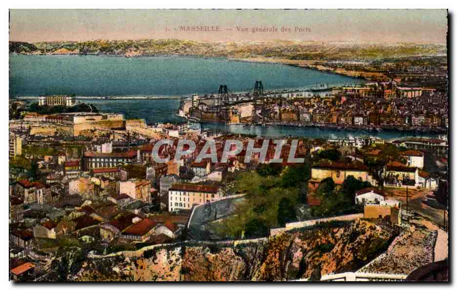 CPA Marseille Vue Generale des Ports