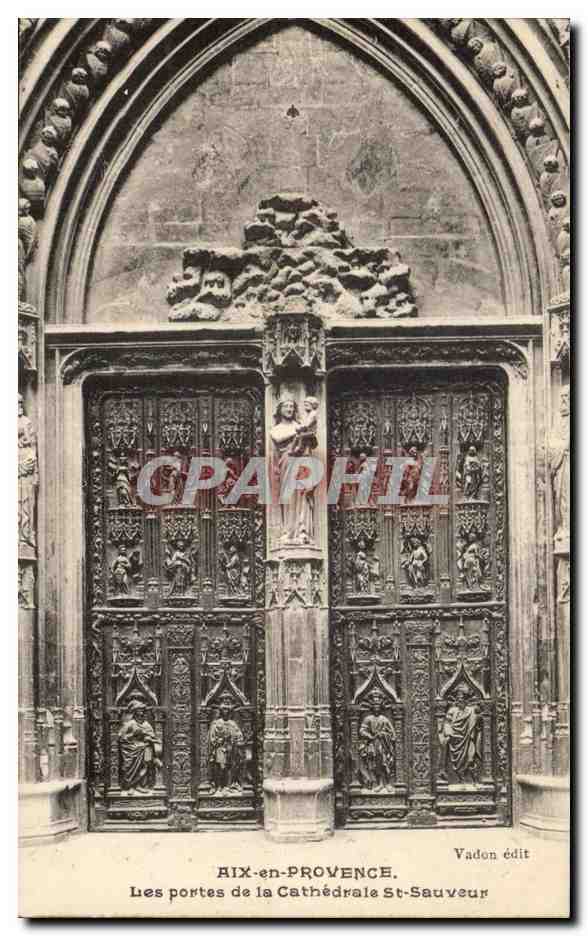 AIX-en-PROVENCE — Les portes de la Cathédrale St-Sauveur — Vadon édit