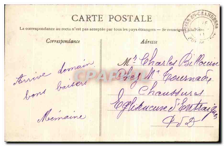 CPA L'Auvergne Besse Vue Generale cote des Jardins  — Rückseite