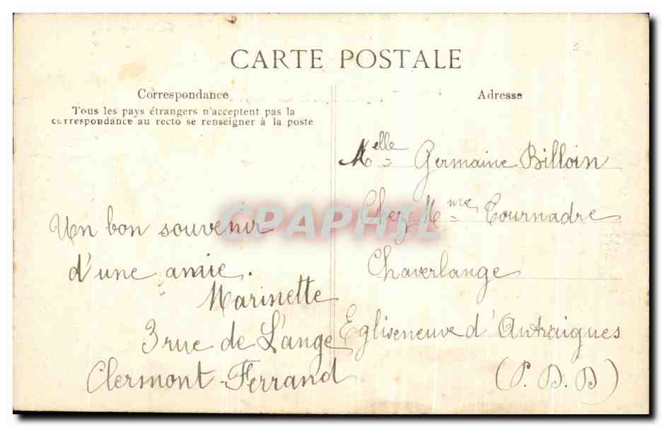 Clermont-Ferrand — L'Église des Carmes (XVIe siècle) et le Lycée Blaise Pascal — Rückseite