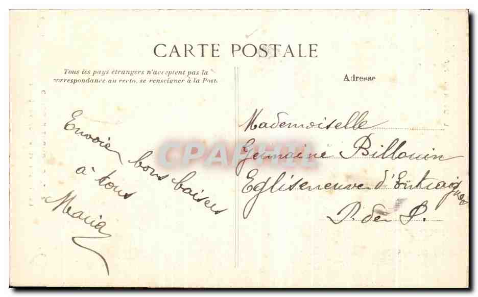 CPA Clermont Ferrand Le Theatre et le Puy de Dome Bouqiniste  — Back