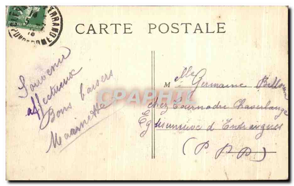 CPA L'Auvergne Pittoresque Clermont Ferrand Vue Generale et Usines Bergougnan — Rückseite