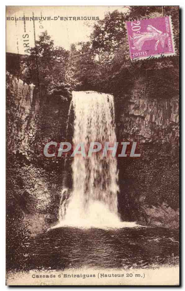 Cascade d'Entraigues — Hauteur 20 m. — Éditeur non visible