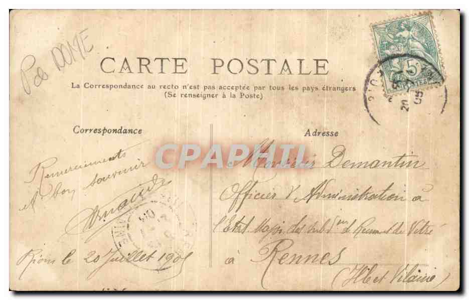 Puy-de-Dôme — 62 — RIOM, Tour de l'Horloge — M.T. I.L. — Rückseite