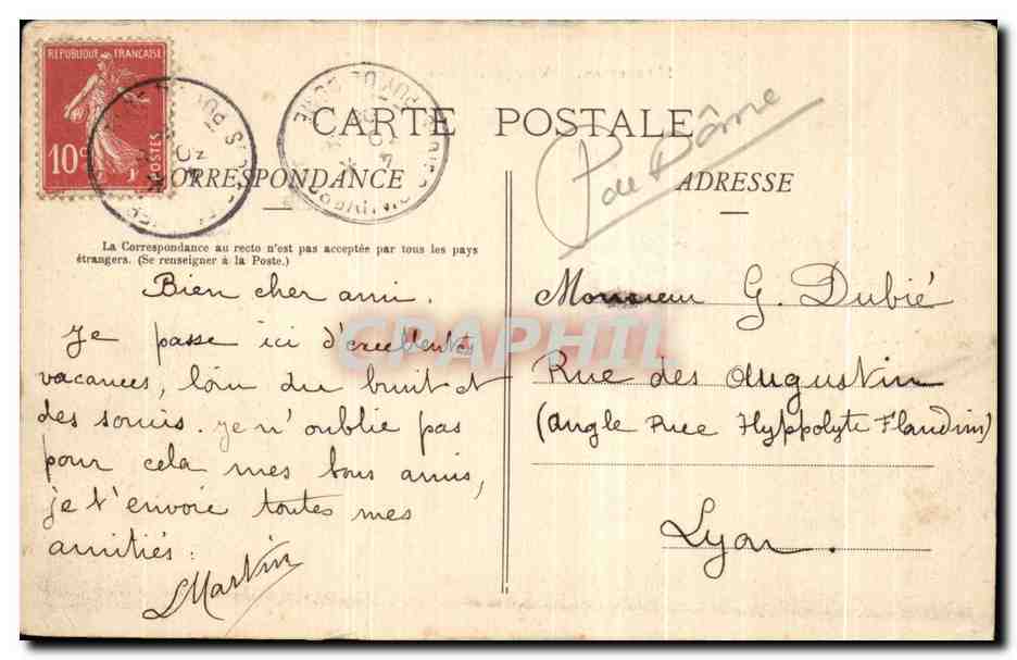 CPA L'Auvergne Vue generale de Ceilloux — Rückseite