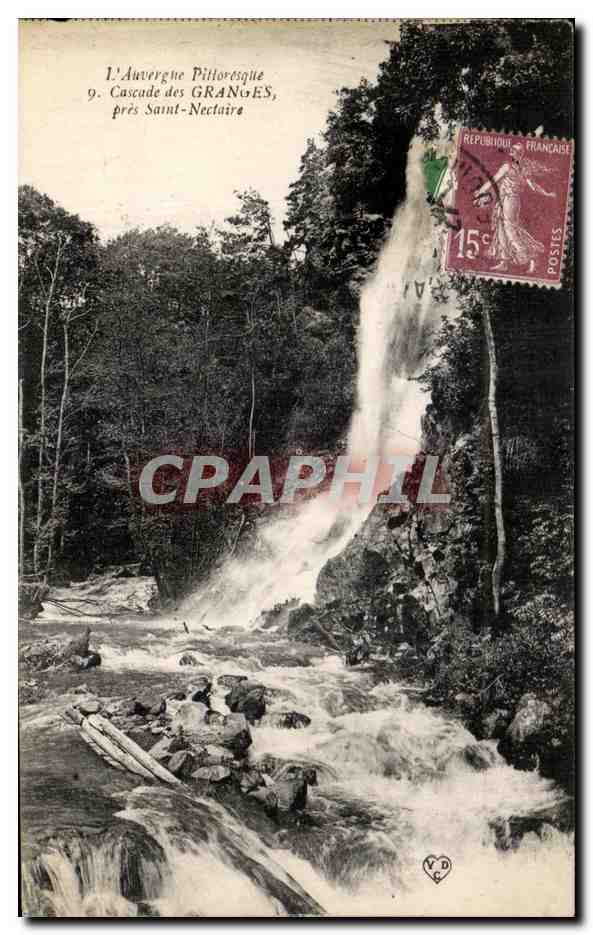 Cascade des Grangettes, près Saint-Nectaire — L'Auvergne Pittoresque — éditeur non visible