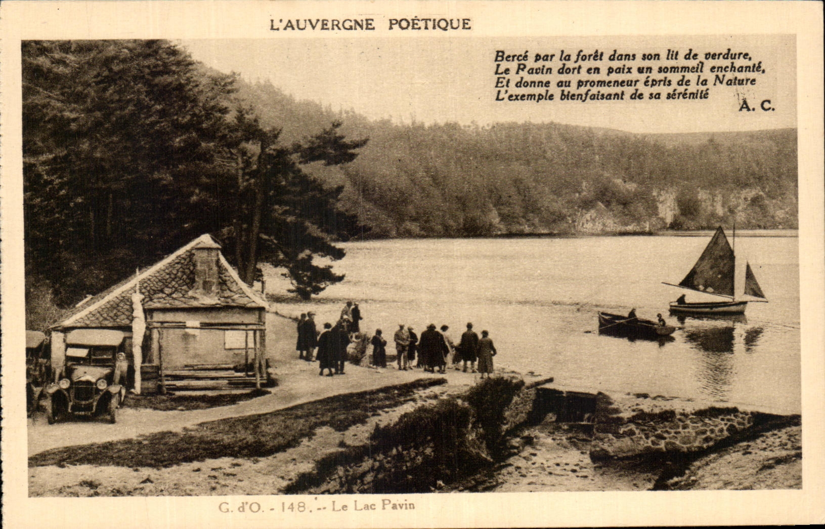Le Lac Pavin — L'Auvergne Poétique — G. d'O. - 148