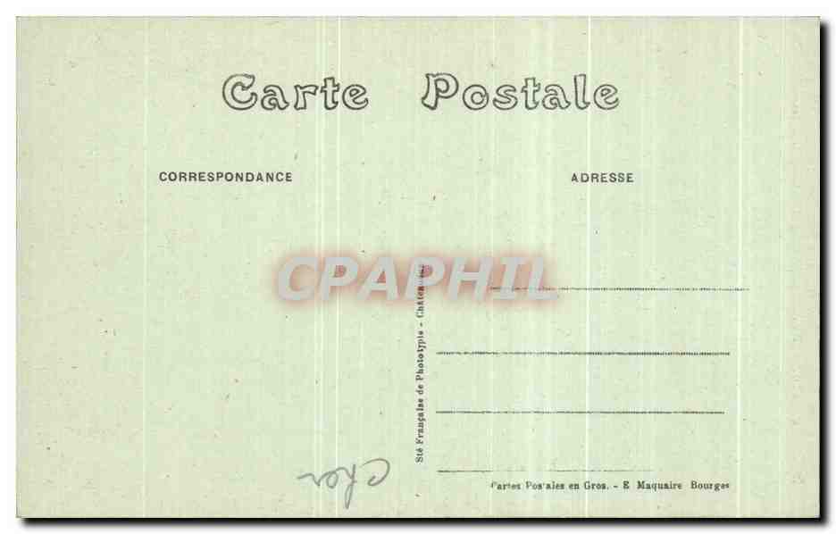 Bourges — Palais Jacques-Cœur — Cour Intérieure — Éditeur E. Maquaire, n° 304 — Verso