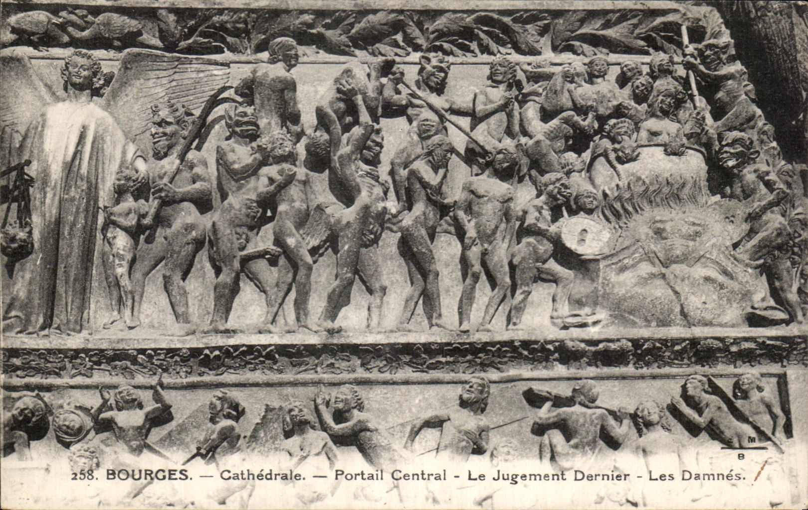 Bourges — Cathédrale — Portail Central — Le Jugement Dernier — Les Damnés